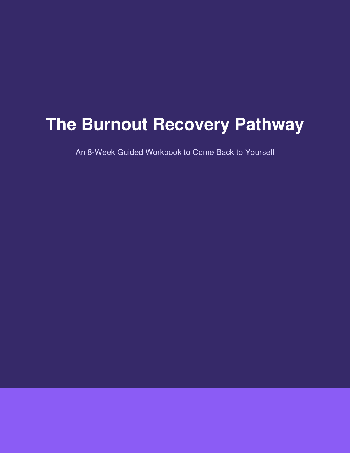 Preview page from Burnout Recovery Pathway — An 8-Week Workbook to Rebuild Energy, Boundaries & Identity Beyond Work