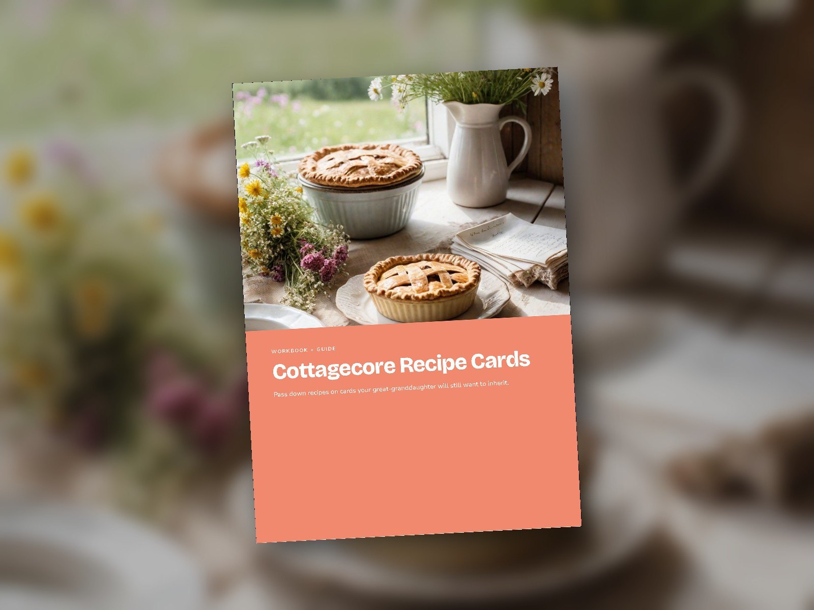 Cottagecore Recipe Cards cover
