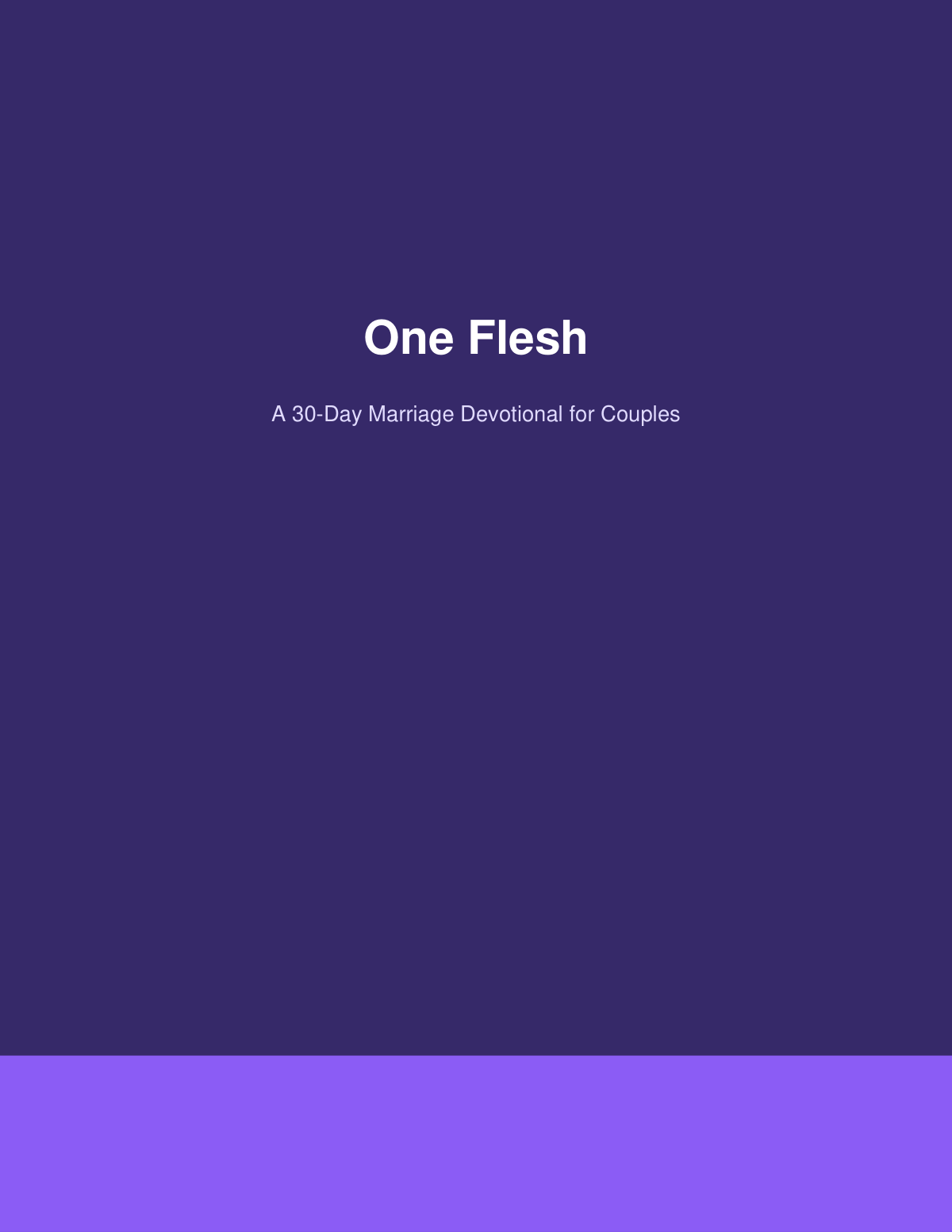 Preview page from One Flesh: A 30-Day Marriage Devotional for Couples