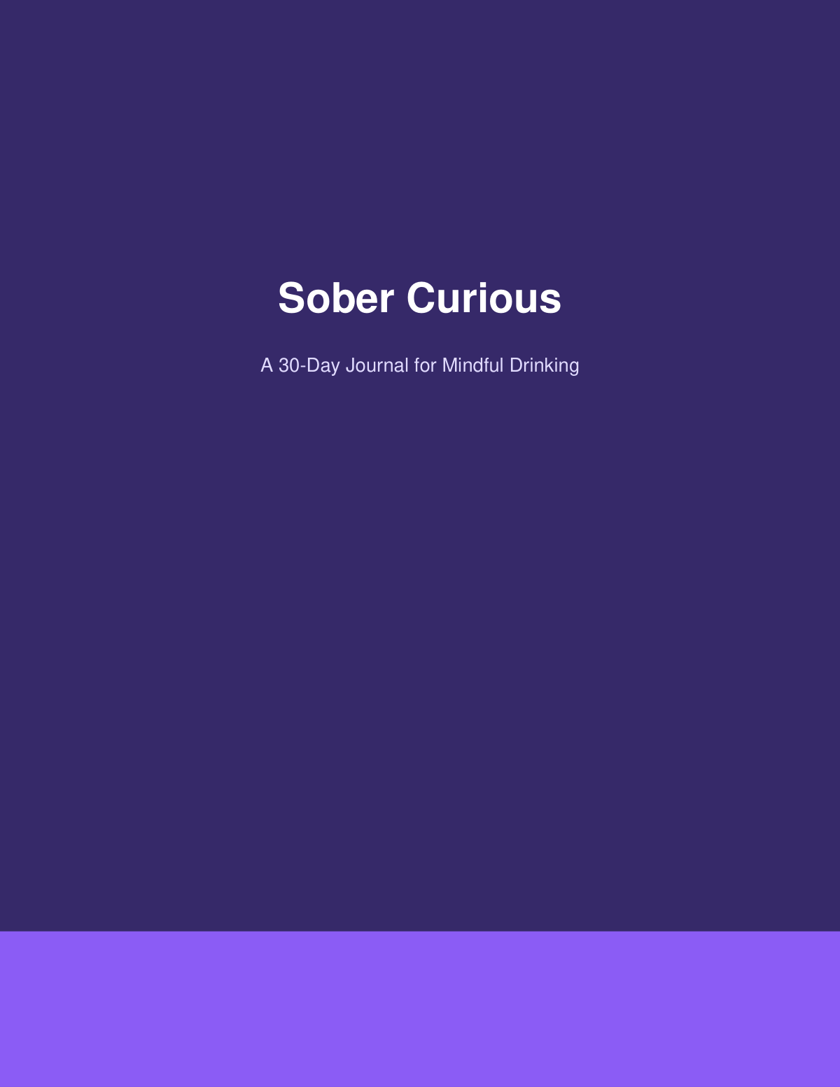 Preview page from Sober Curious: A 90-Day Journal for Mindful Drinking