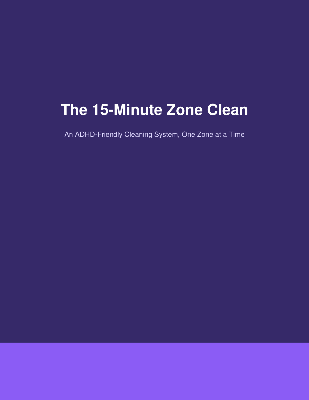 Preview page from The 15-Minute Zone Clean (ADHD Edition)