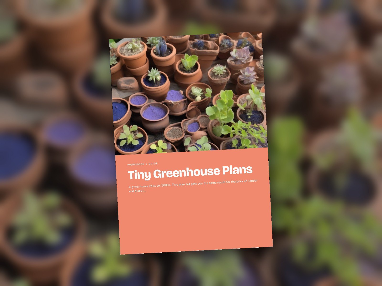 Tiny Greenhouse Plans cover