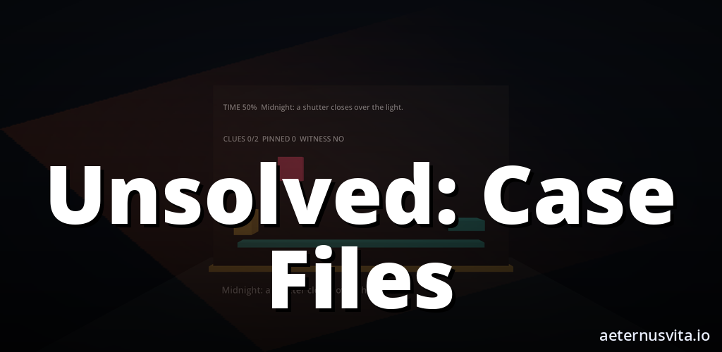 Unsolved: Case Files cover